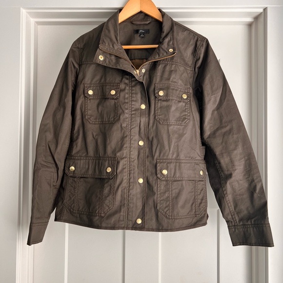 J. Crew Women's Utility Jacket in Olive Green - Picture 2 of 6